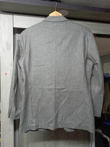 Vintage handtailored wool cashmere Bespoke classic 3 button gray suit 40R - Picture 9 of 17