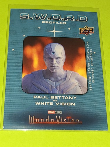 MARVEL COMICS WHITE VISION 2022 UPPER DECK WANDAVISION S.W.O.R.D. PROFILES #SP-6