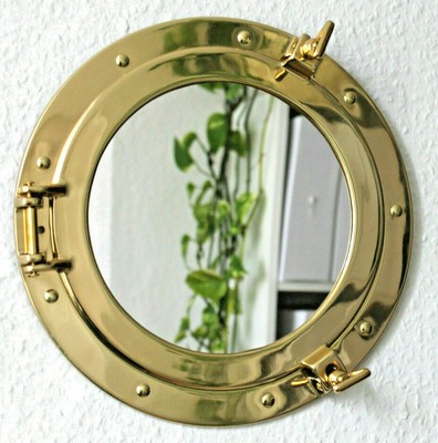 Bullauge Schiffsfenster Wandspiegel Bullaugenspiegel Aluminiun D.29cm