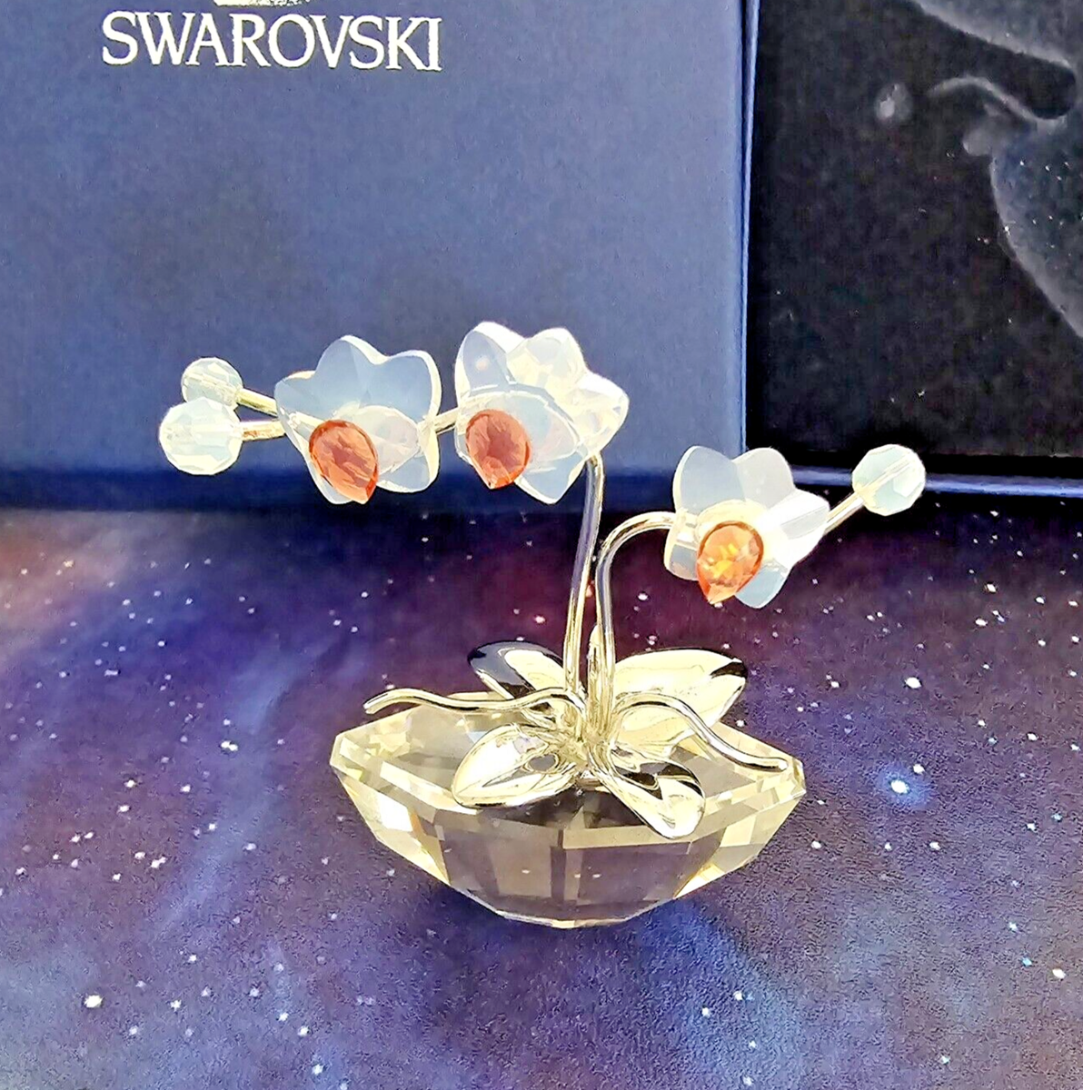 Swarovski Crystal Orchid Flower Figurine - 869948 | eBay