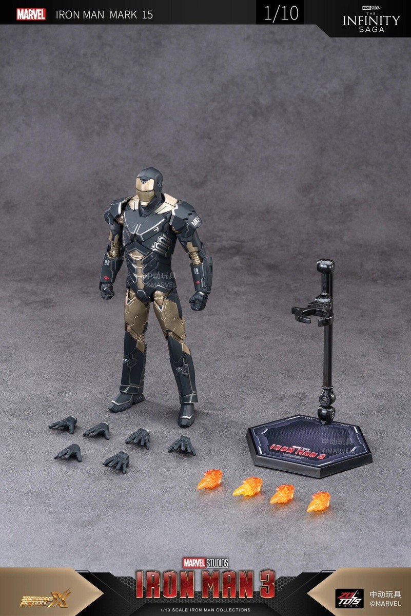 New ZD Toys Marvel Avengers 1/10 Iron Man MK15 Action Figure Toys