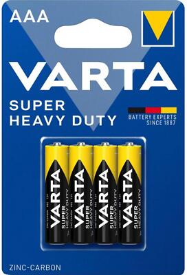 VARTA Superlife AAA Zinc Carbon Battery 4 Blister Micro R03 1.5V