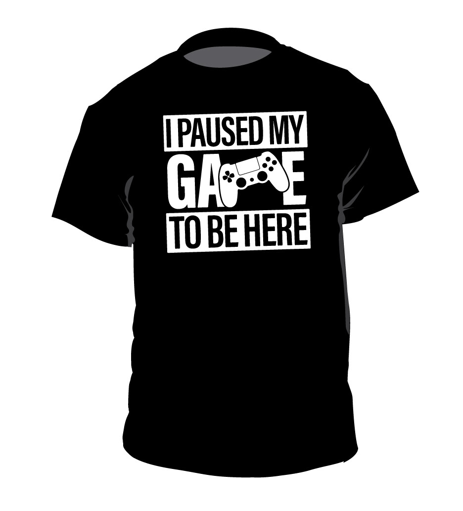 I Paused My Game To Be Here Shirt - Funny Gamer Graphic Tee For Men