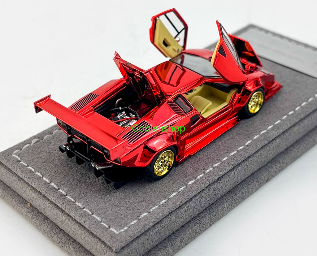 GB Topart 1:64 Plating Red LBWK Countach Sports Model
