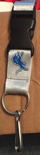 NFL DETROIT LIONS LANYARD OFFICIALLY LICENSED NEW Detachable Key Ring Ripaway - Picture 2 of 3