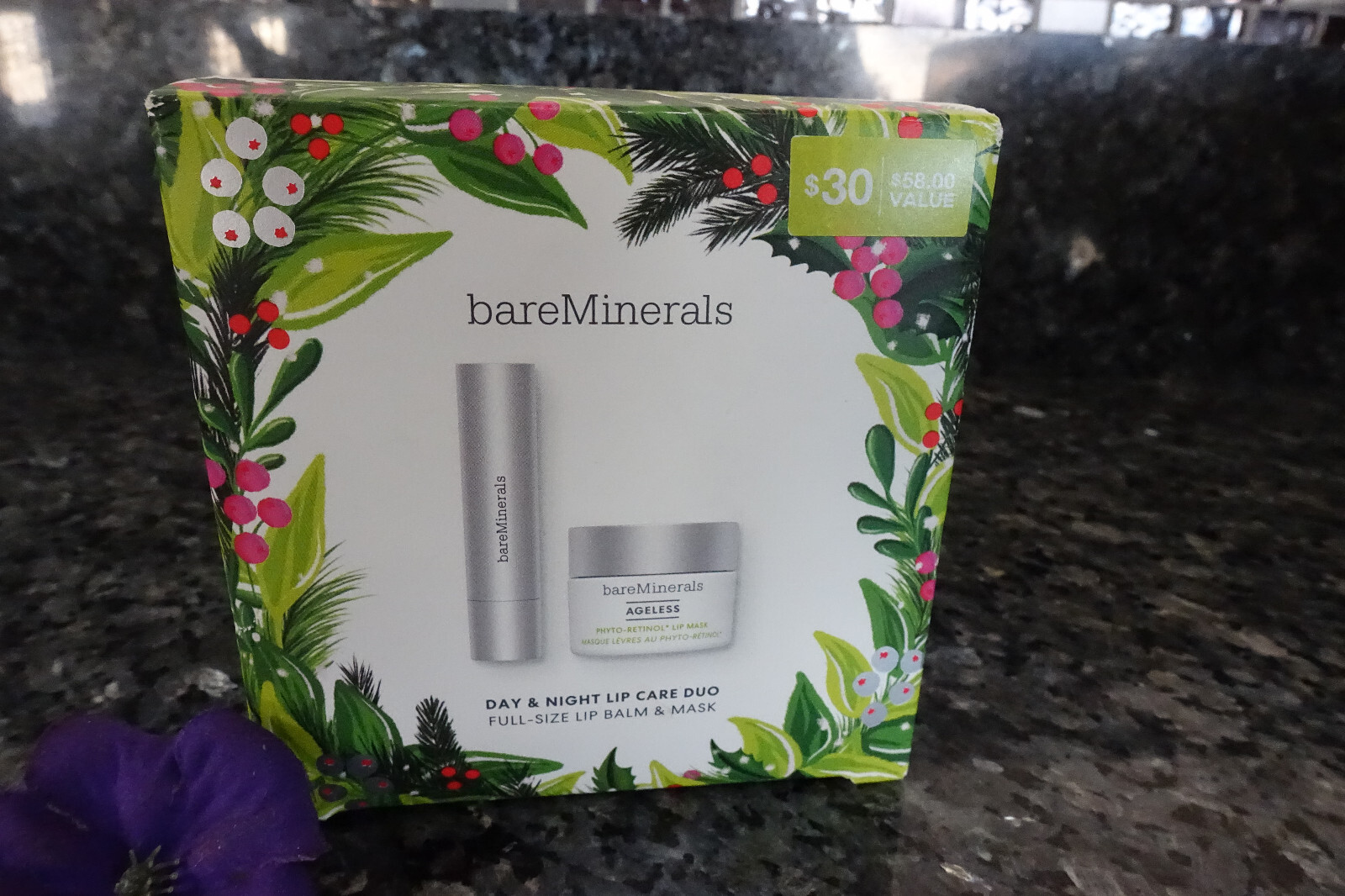 BareMinerals day & night lip care duo new in box full size lip balm