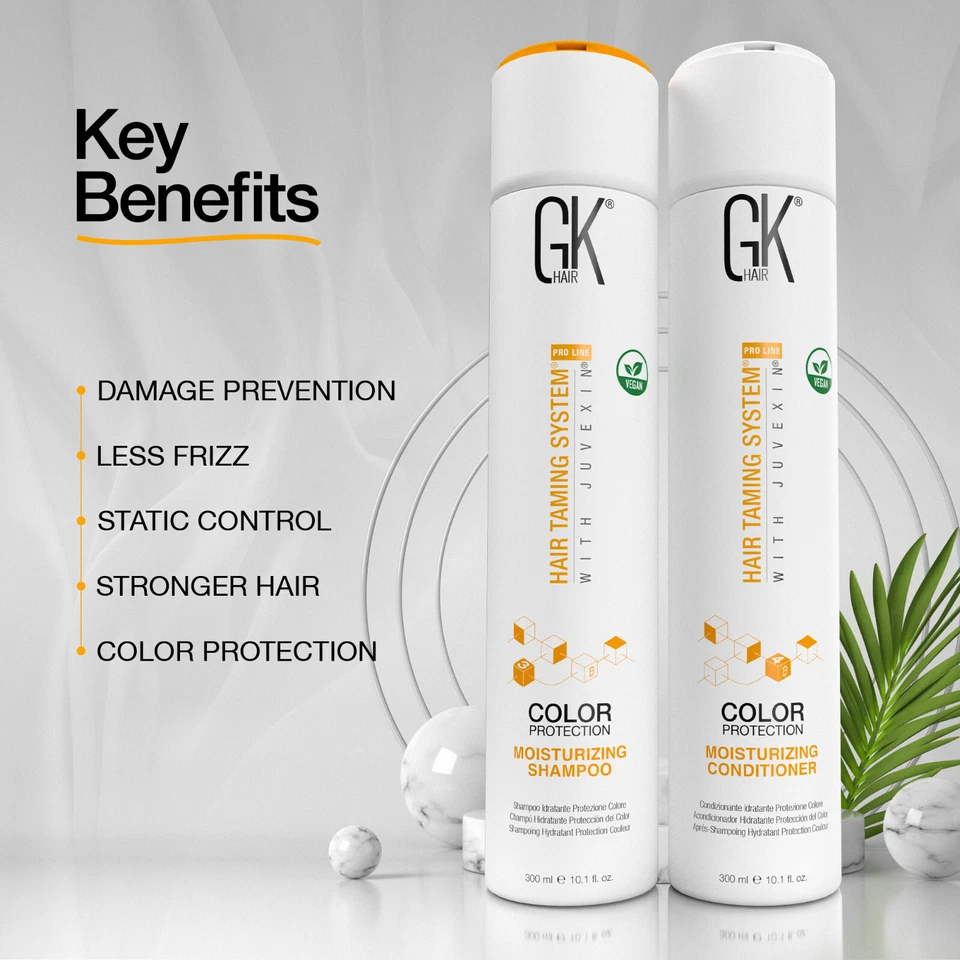 GK HAIR Moisturizing Shampoo and Conditioner Women Men Dry Damage Sulfate Free - Image 3 of 4