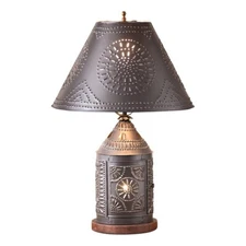 Country Tinner's Revere Lamp | Smokey Black | Chisel Shade