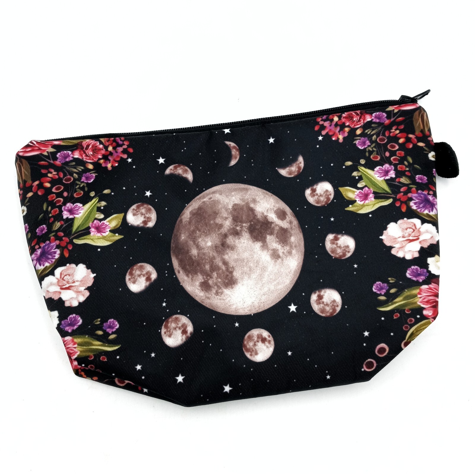 Moon Lunar Phases Floral Zippered Makeup Bag Pouch | eBay