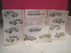 RARE POLITOYS-M SUPERB 1966 PROMOTIONAL FLYER IN GOOD CONDITION 1/43