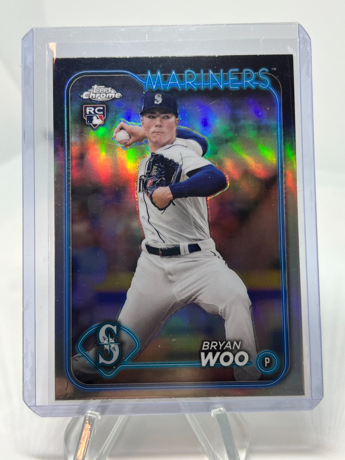 2024 Topps Chrome BRYAN WOO RC Refractor Rookie Mariners #172