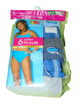 Fruit of the Loom Hi-Cut Brief Panties Women's 3X Size 10 6 Pack NWT