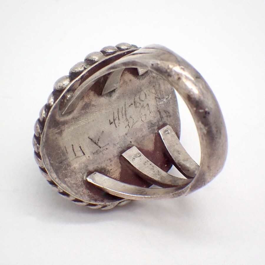 Western Style Statement Ring Turquoise Cabochon S… - image 3