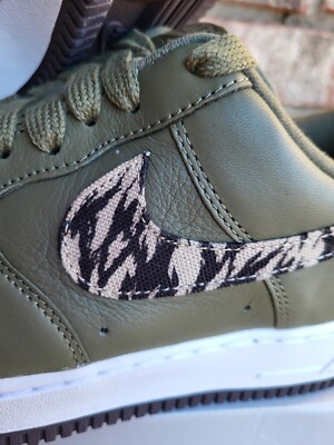 Nike Mens Air Force 1 Olive Green Shoes Sneakers Size 9 AF1 AQ4131-200 Nike Air Force 1 Aop Prm Medium Olive Khaki Men main image 4