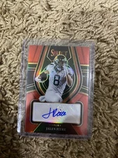 2022 Panini Select Draft Picks JALEN PITRE RED Prizm SP Rookie AUTO! RC #RS-JPI