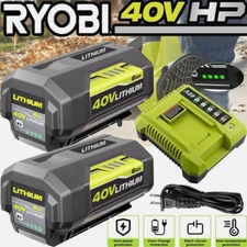 1/2X For Ryobi 40V With LED Lithium-Ion 40-Volt OP406VNM OP40602 Battery/Charger