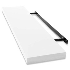 White High Gloss Floating Shelf Display Unit Media Corner Xbox Storage Bookcase