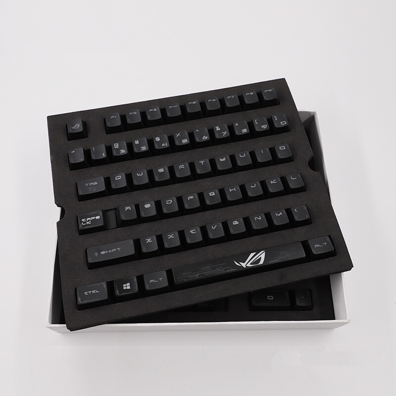ROG Theme ABS Keycaps Backlit 104 Keys Black OEM Height For Mechanical Keyboard