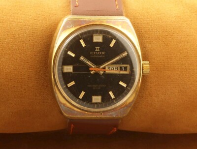 Vintage Edox Automatic Swiss Working Wrist Watch Service 100% Original NO27