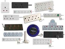 Mains Extension Lead Power Cable 1 2 4 8 Gang Way Surge Protected UK Plug Socket