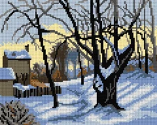 Orchidea Gobelin canvas for halfstitch without yarn after Camille Pissarro - ...