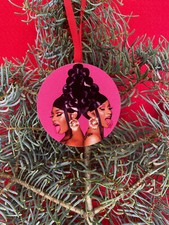 CARDI B WAP Megan Thee Stallion Christmas Tree Ornament Ugly Holiday Party Wet
