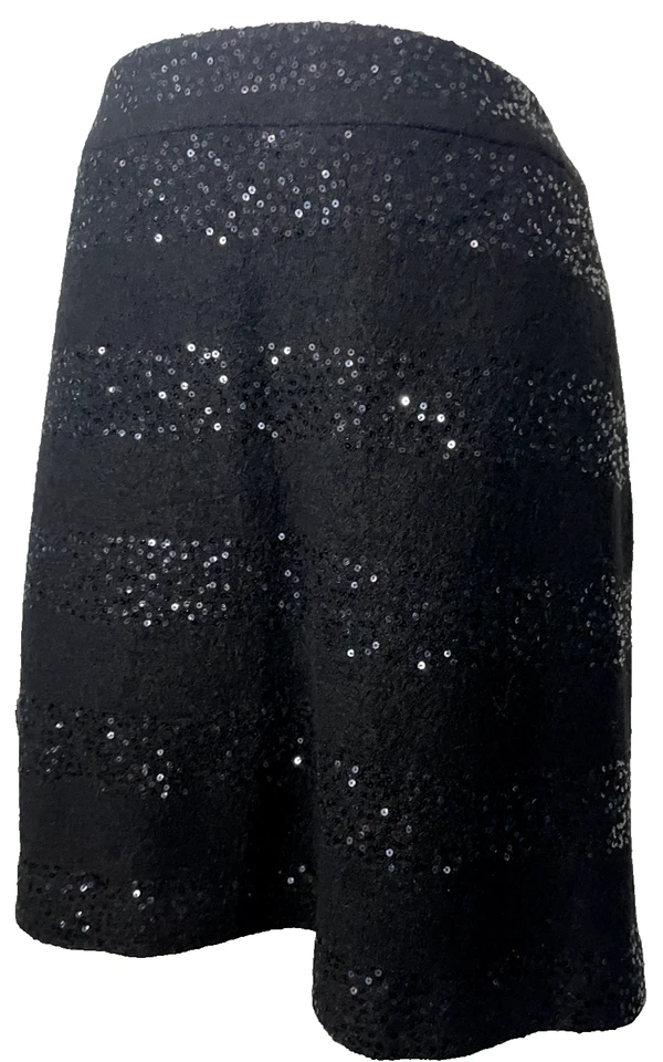 Falda Ann Taylor LOFT Lentejuelas Lana Línea A 6 | Estilo Amigos Años 90, Vacaciones Glamour Foto 2 de 4