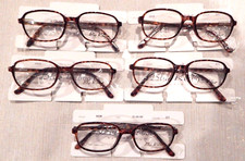 5 pc MARCHON Blue Ribbon BR28 Tortoise 215 51/18 Eyeglass Frame Lot NOS 183