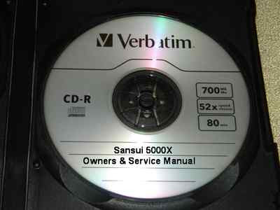 SANSUI 5000 X STEREO RECEIVER  OWNERS & SERVICE MANUAL ON A CD IN A HARD CASE 