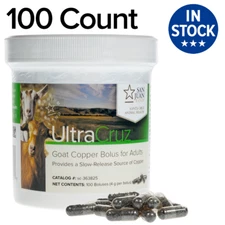 UltraCruz Goat Copper Bolus Supplement for Adult Goats, 100 Count X 4 Grams