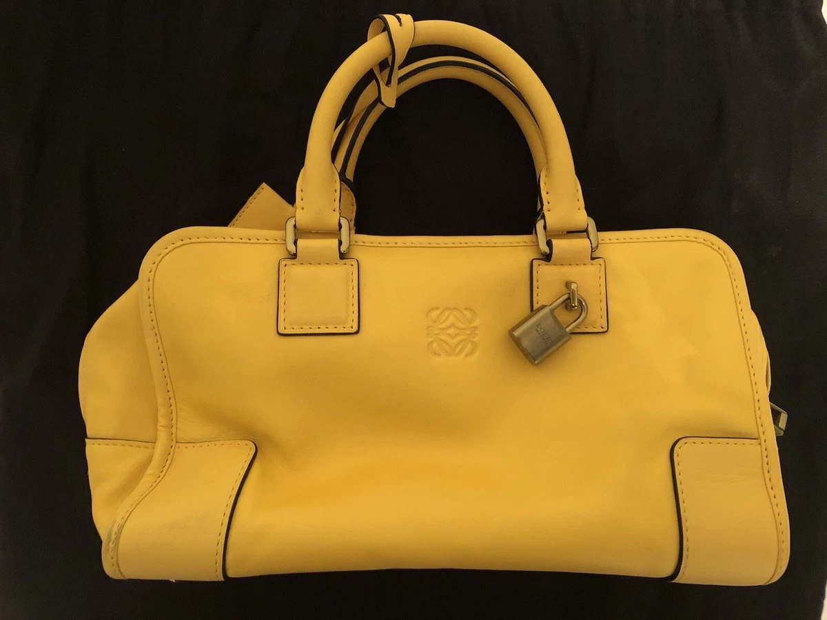 Yellow Loewe a Leather Handbag