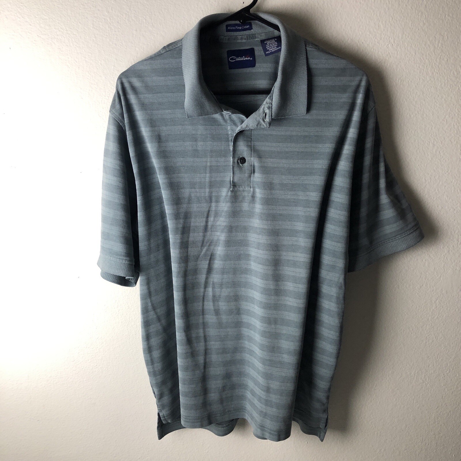 Vintage Catalina Golf Polo Shirt Men's Size L Gray Sh… Gem