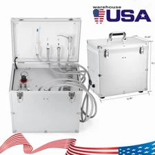  portatil móvil Unidad de entrega dental compresor de aire succión de 4Holes