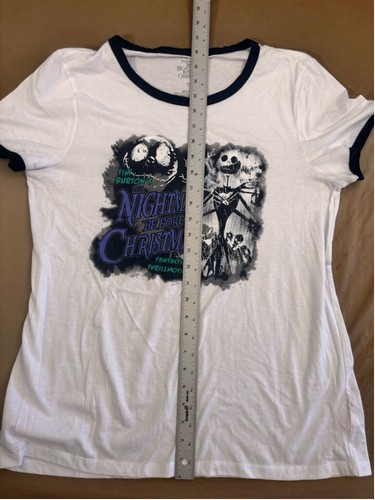 Damen T-Shirt Disney Nightmare Before Christmas XL weiß & schwarz - Bild 5 von 9