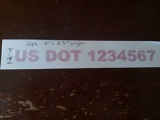 Us Dot Numbers - 2 Commercial Vehicle Truck Van 2 X 23 Vinyl Decal Black