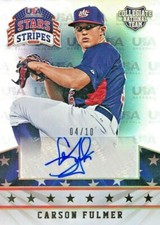 2015 Panini Stars & Stripes Carson Fulmer Autograph Refractor /10 White Sox RC