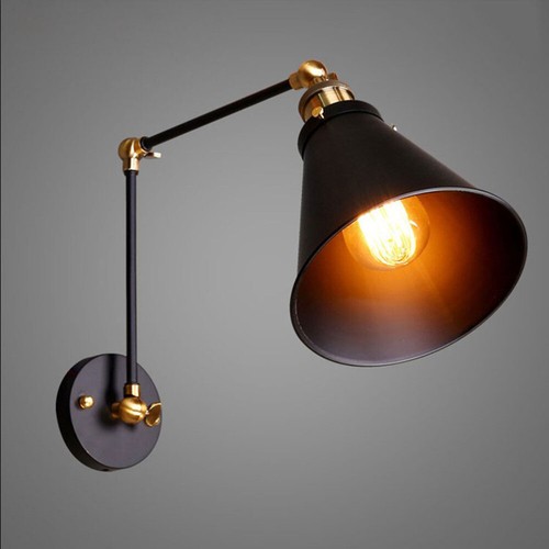 Wrought Iron Wall Light Mount Bedside Lamp Rustic Sconce Lighting