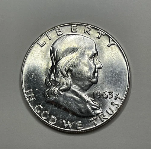 Stunning 1963-D Ben Franklin Half Dollar - Uncirculated - 52045