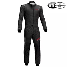 Move Extra-Light TX-78 SFI 3.2A/5 Approved Nomex Car Rally Track Race Suit Black