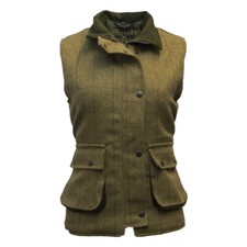 Walker & and Hawkes Ladies Derby Tweed Bayston Gilet Light Sage Women Waistcoat