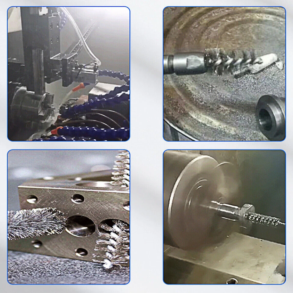 Cepillo de alambre de acero inoxidable 12 piezas vástago de 1/4" para limpieza de taladro eléctrico Foto 4 de 4