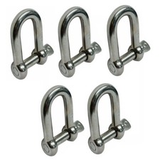 5 Pcs 5/16'' Chain D type Rigging Bow Shackle Anchor for Boat SS Paracord