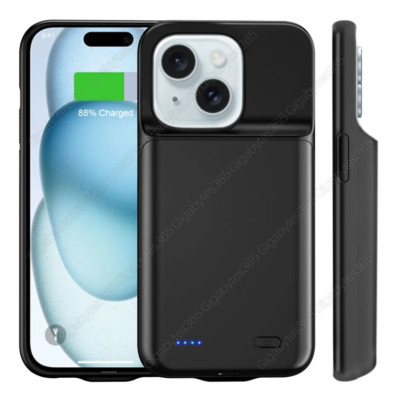 For iPhone 15 Pro Max External Battery Charger Case Power Bank Charging Cover US