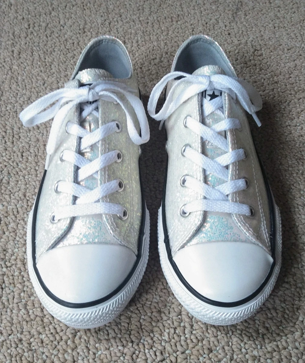 Converse Silver Glitter All Stars Junior 2 CHUCK TAYLOR