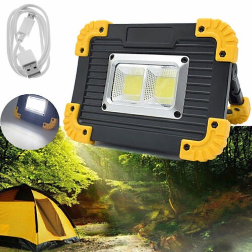 100W LED Arbeitsleuchte Akku Aufladbar Baustrahler Flutlicht Werkstattlampe DE - Bild 4 von 10