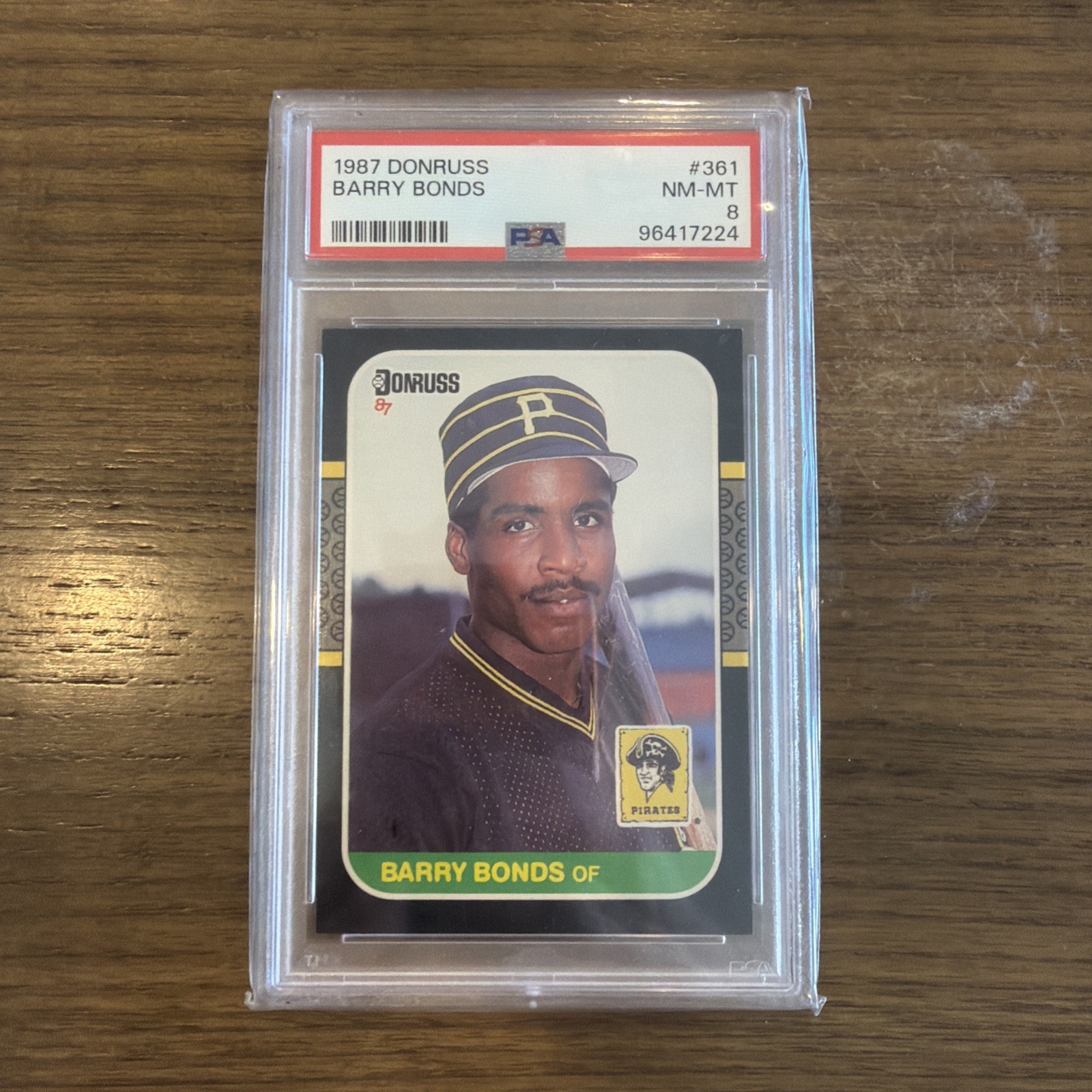 1987 Donruss - Barry Bonds #361 (RC) PSA 8