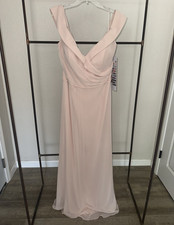 Morilee Madeline Gardner Blush Chiffon Sleeveless Bridesmaid Dress Plus 22 21692