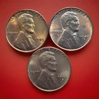 1949 P D S Lincoln Wheat Cents (3) Actual Rd BU Coins FAST Shipping 1298