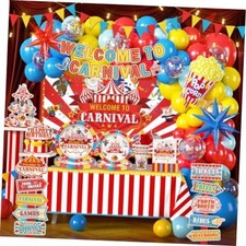 302PCS Carnival Theme Party Decorations Circus Party Set Serves 25