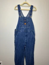 Vintage BIG BEN by Wrangler Blue Denim Overalls 36x32 Coveralls Bib Dungarees